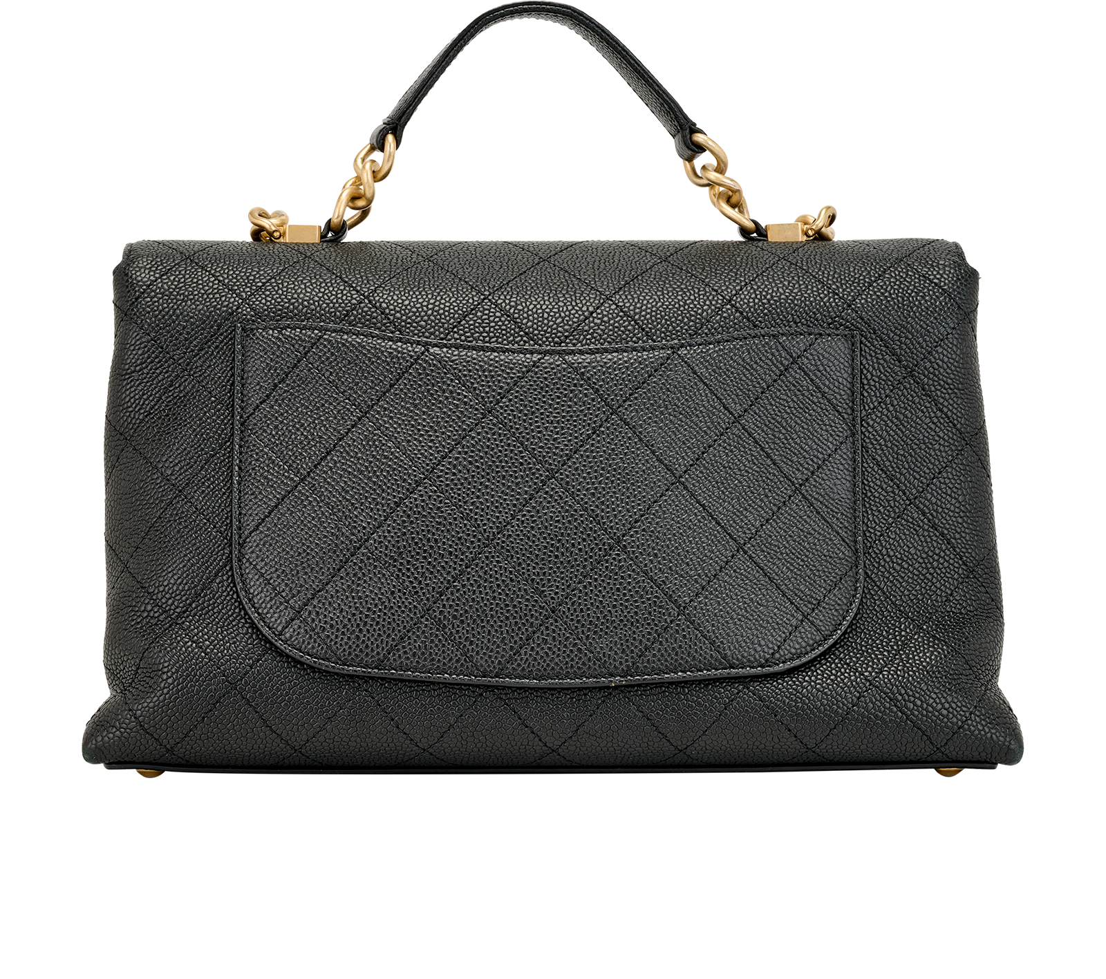 Medium Affinity Classic Flap, &pound;2,700, Handbags, Black, Caviar Leather, Back view